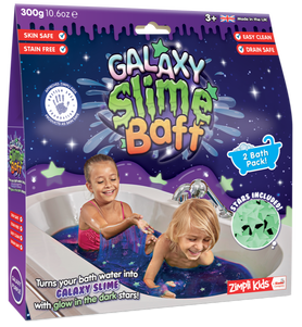 Galaxy Slime Baff - 2 Bath Pack with glow-in-the-dark stars