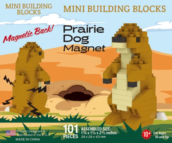 Prairie Dog Magnet - Mini Building Blocks (101 pieces)