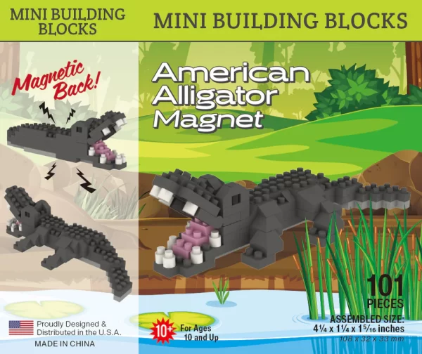 Alligator Magnet - Mini Building Blocks (101 pieces)