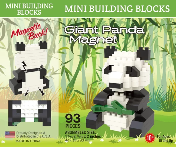 Panda Magnet - Mini Building Blocks (93 pieces)