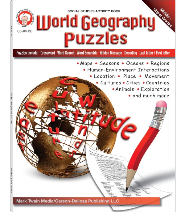 Mark Twain - World Geography Puzzles, Grades 6 - 12 [Paperback] Mark Twain Media