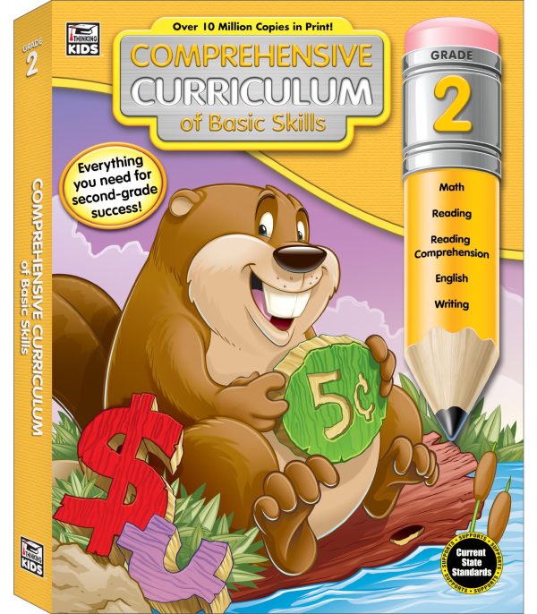 Comprehensive Curriculum of Basic Skills 2nd Grade Workbooks All Subjects for Ages 7-8, Math, Reading Comprehension, Writing, Addition, Subtraction, and More, Second Grade Workbooks (544 pgs) by hinking Kids and Carson Dellosa Education