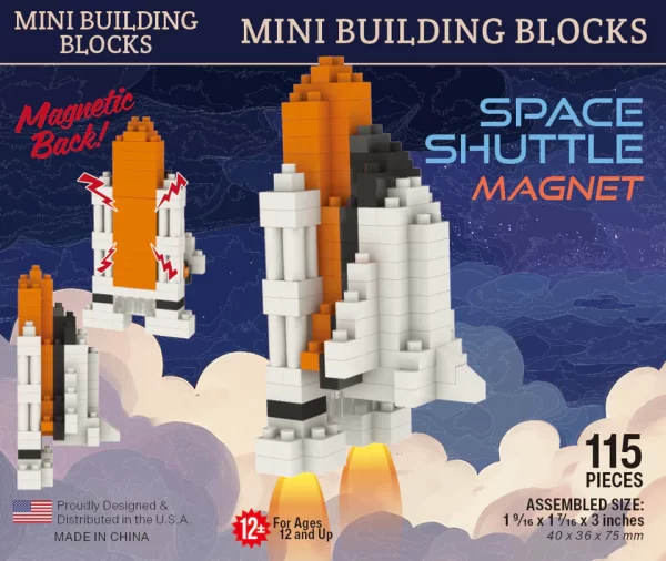 Space Shuttle Magnet - Mini Building Blocks (115 pieces)