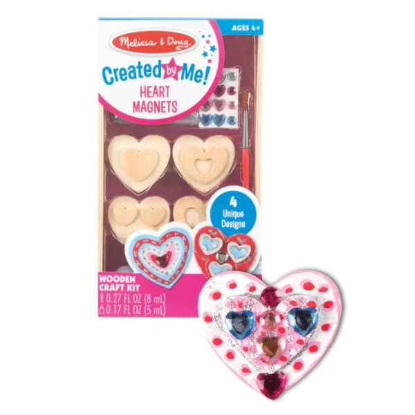 Heart Magnets Wooden Craft Kit