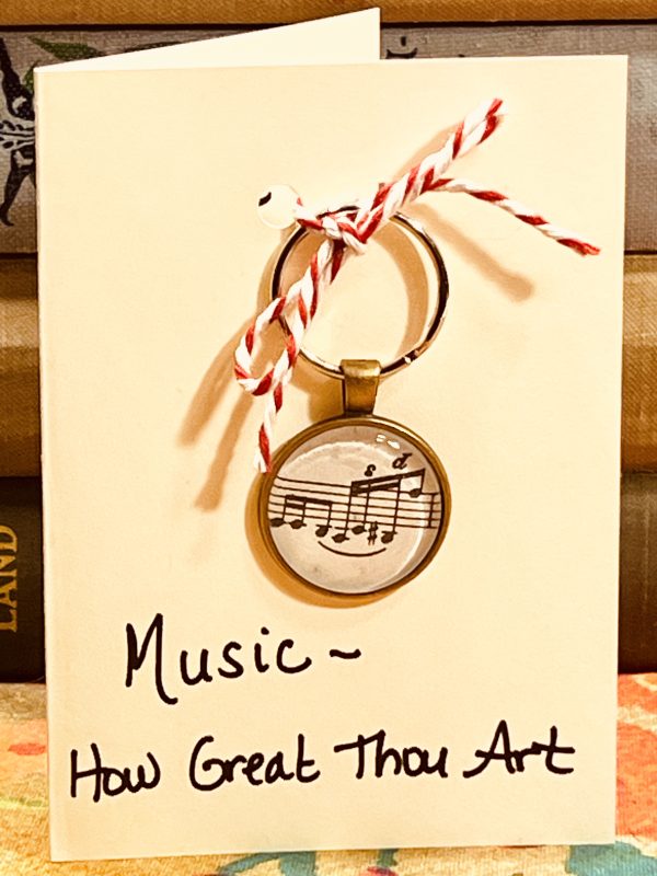 Music Keychain with Gift Card - "How Great Thou Art"