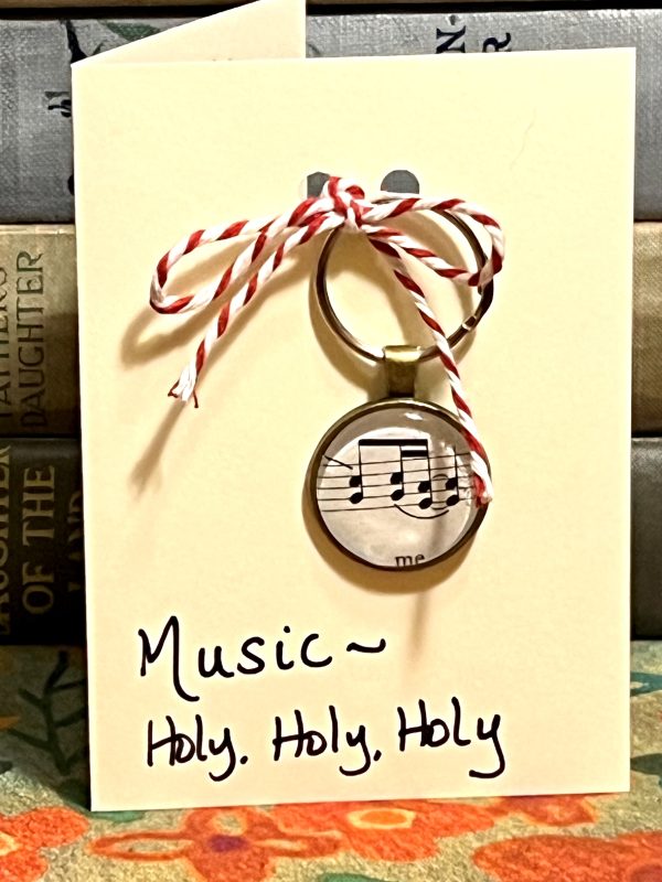 Music Keychain with Gift Card - "Holy, Holy, Holy" Hymn