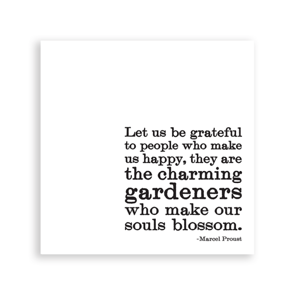 Quotable Magnet - Let us Be Grateful...Gardeners who make our souls blossom