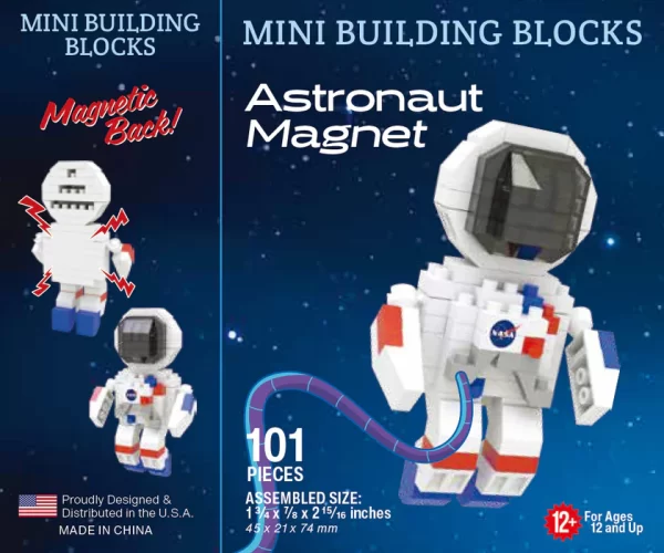 Astronaut Magnet - Mini Building Blocks (101 pieces)