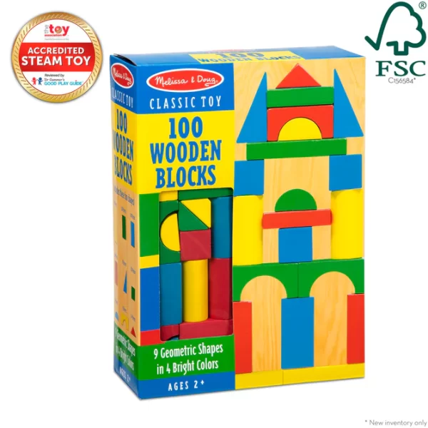 100-Piece Wood Blocks Set