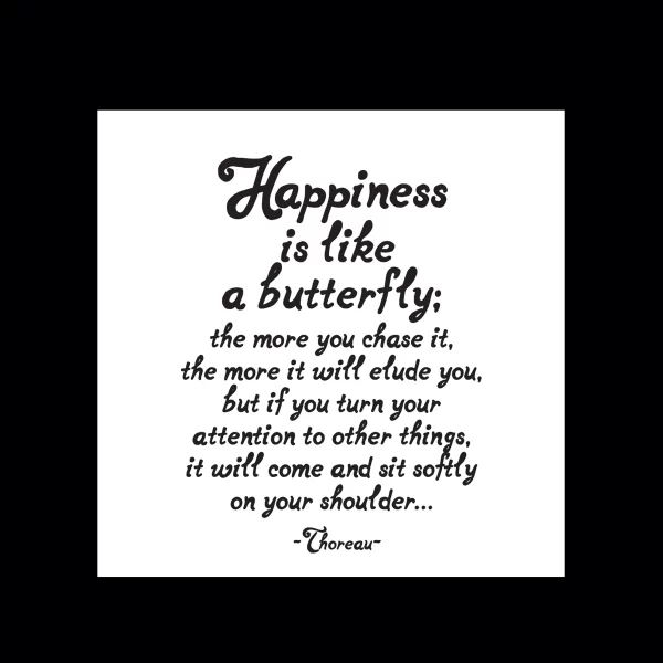 Quotable Magnet - Happiness is like a butterfly...(Thoreau)