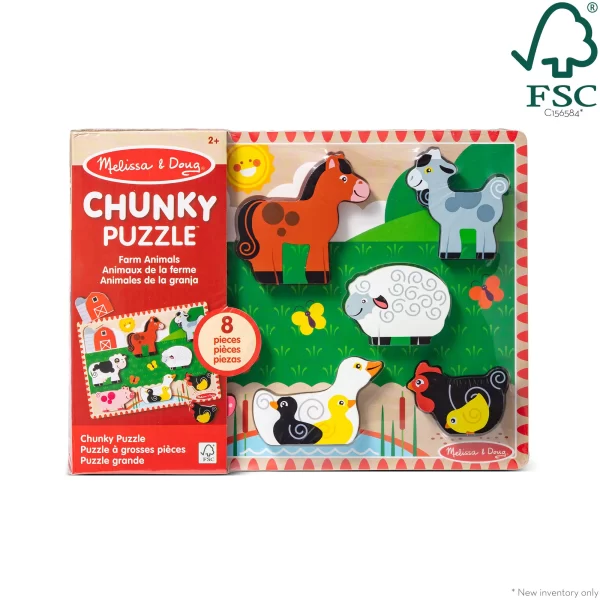 Farm Animals Chunky Puzzle - 8 Pieces