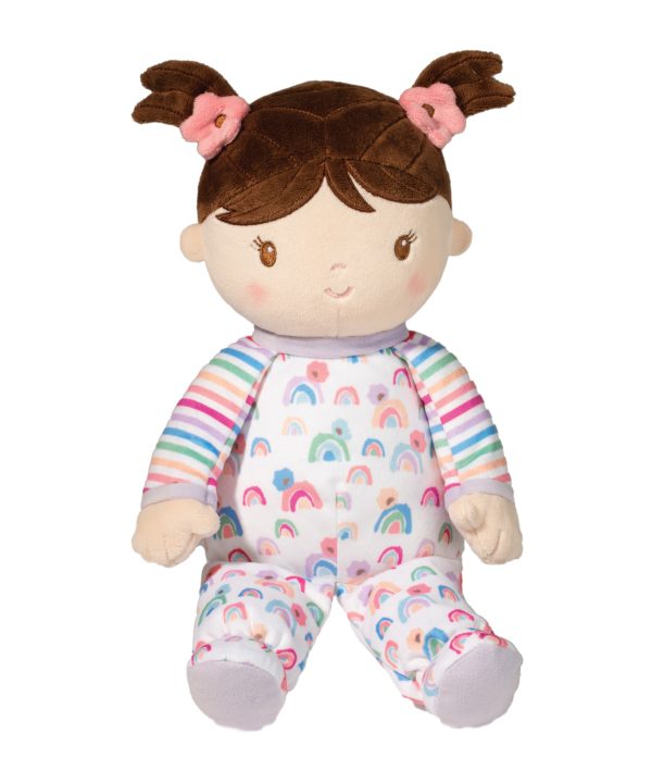 Isabelle Rainbow Striped Soft Baby Doll