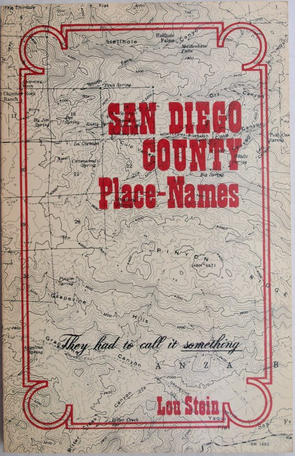 San Diego County Place Names Stein, Lou