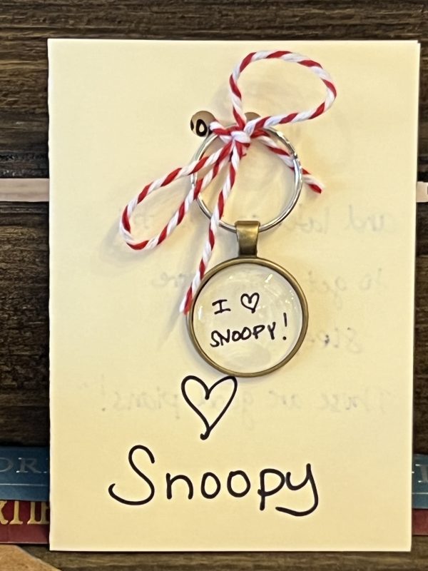 I Love Snoopy! ~ Keychain with Gift Card (Snoopy's "planning to nap" thoughts)