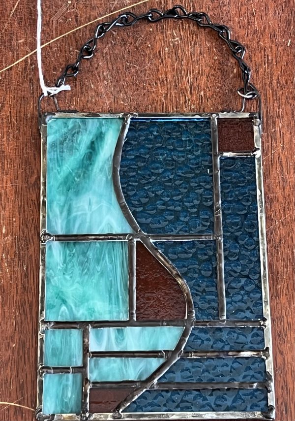 Beautiful Stained Glass - Rectangle Blues (SG817)