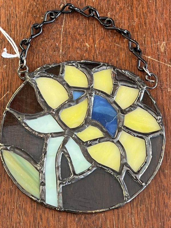 Beautiful Stained Glass - Yellow Flower (SG826)