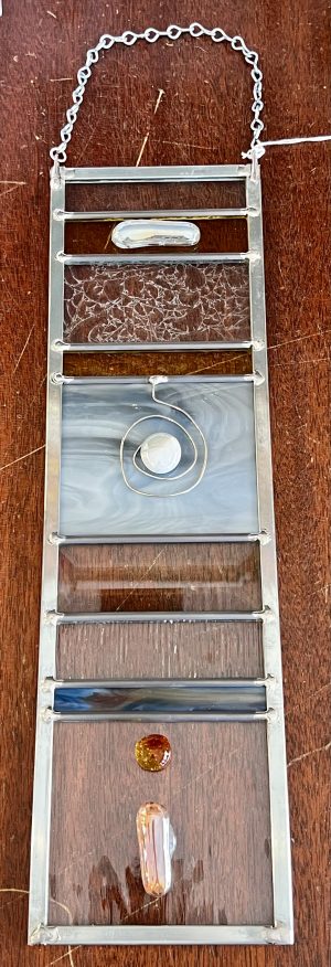 Beautiful Stained Glass - Tall Rectangle with Wavy Center (SG834)
