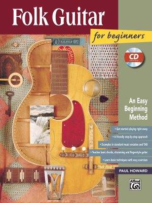 Folk Guitar for Beginners: An Easy Beginning Method, Book & Enhanced CD [Paperback] Howard, Paul