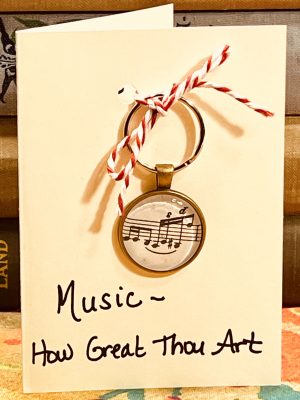 Music Keychain with Gift Card - "How Great Thou Art"