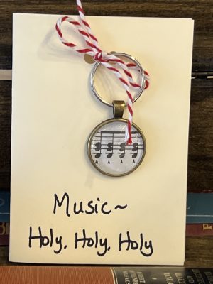 Music Keychain with Gift Card - "Holy, Holy, Holy" Hymn