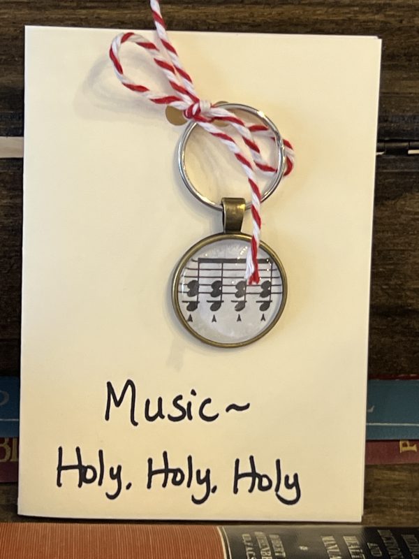 Music Keychain with Gift Card - "Holy, Holy, Holy" Hymn
