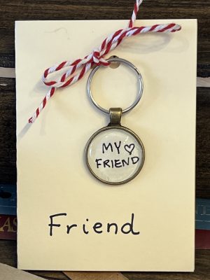 My Friend with Heart ~ Keychain with Gift Card (Piglet & Pooh - "We will be friends forever...even more!")