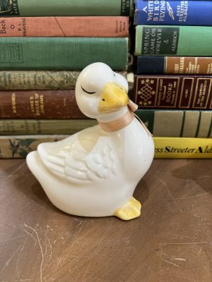 Vintage Porcelain Proud Little Duckling with pink sash