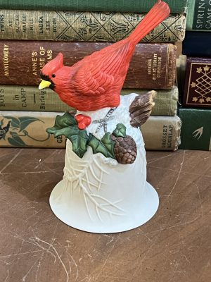 Cardinal Bell with Holly and Berries
