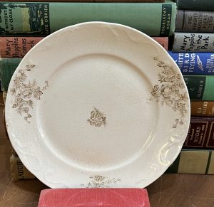 W.E.P. Co. 1950's Brown Leaf Dinner Plate