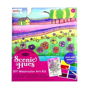 Scenic Hues: DIY Watercolor Art Kit - Flowers & Gardens  (SKU 1215)