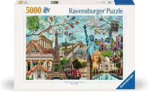 Jigsaw Puzzle Big Cities Collage - 5000 Pieces Puzzle (SKU 836)