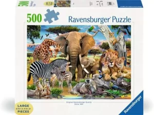 Ravensburger Children’s Jigsaw Puzzle Baby Safari Animals Love - 500 Pieces Puzzle (SKU 1240)