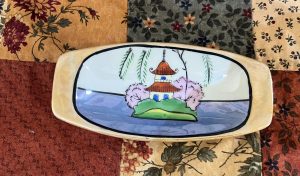 Beautifully hand-painted in Japan butter dish (S742)