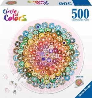 Ravensburger Jigsaw Puzzle Circle of Colors - Doughuts - 500 Pieces Puzzle (SKU 1232)