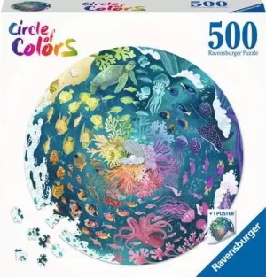 Ravensburger Jigsaw Puzzle Circle of Colors - Ocean - 500 Pieces Puzzle (SKIU 1246)