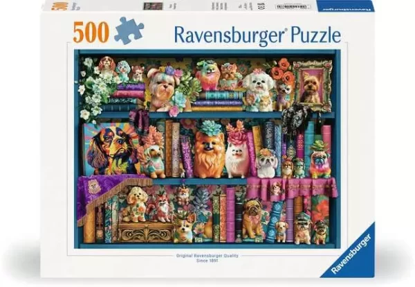 Ravensburger Jigsaw Puzzle Precious Porcelain Pups - 500 Pieces Puzzle (SKU 1244)