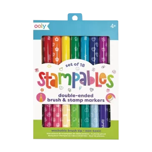 Stampables: Double-Ended Brush & Stamp Markers (SKU 1209)