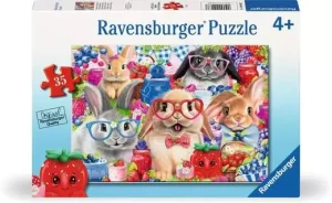 Children’s Jigsaw Puzzle Bunnies and Berries - 35 Pieces Puzzle (SKU 1273)