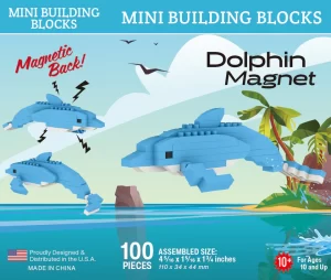 Mini Blocks Dolphin Magnet
