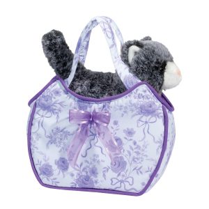 Fancy Flower Sassy Sak with gray cat