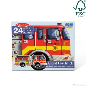 Giant Fire Engine Floor Puzzle - 24 Pieces