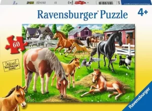 Ravensburger Children’s Jigsaw Puzzle Happy Horses - 60 Pieces Puzzle (SKU 1267)