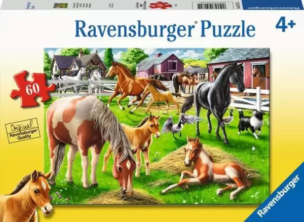Ravensburger Children’s Jigsaw Puzzle Happy Horses - 60 Pieces Puzzle (SKU 1267)