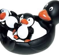 Mother Penguin with Little Babies Bath Toy
