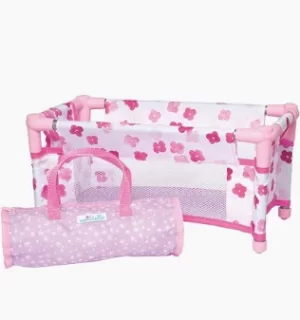 Baby Stella Collection Take-Along Travel Doll Crib