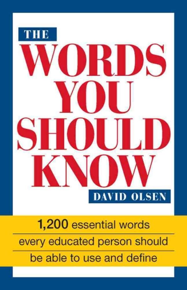 The Words You Should Know Olsen, David