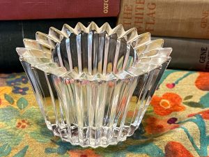 Heavy Cut Glass Trinket Dish (S815) ~ 50% off with vintage coupon