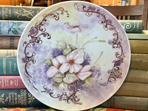 Beautiful Decorative Pink and Purple Floral Plate (S829) ~ 50% off with vintage coupon