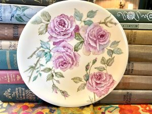 Gorgeous Pink Rose Decorative Plate (S832) ~ 50% off with vintage coupon
