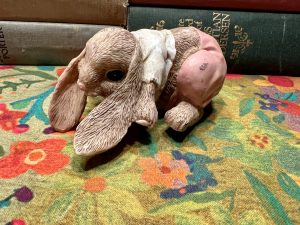 Little Brown Easter Bunny with Long Ears & Clothing (S843) ~ 50% off with vintage coupon